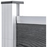  Set WPC ograda 2 kvadratne + 1 kosa 446 x 186 cm sivi | shoptok.hr