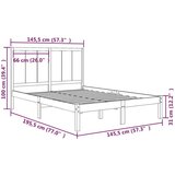  Okvir za krevet od masivne borovine 140 x 190 cm | shoptok.hr