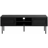 Unique Furniture Crni TV stol u dekoru hrasta 120x43 cm Pensacola -
