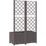  Vrtna sadilica s rešetkom smeđa 80 x 40 x 136 cm PP | shoptok.hr