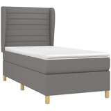  Krevet s oprugama i madracem tamnosivi 90 x 190 cm od tkanine | shoptok.hr