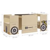 vidaXL 3-dijelni set dječjeg stola i stolica terenski automobil mdf | shoptok.hr