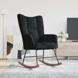 Furnova Gugalni stol črn žamet, (21925719) | Shoptok.si