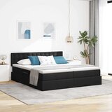  Postelja s shranjevanjem Črna 180 x 200 cm Umjetno usnje, (5000101311) | Shoptok.si