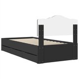  Krevetna konstrukcija Crna 75 x 190 cm Inženjersko Drvo | shoptok.hr