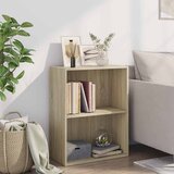 Ormarić za knjige s 2 razine boja hrasta 60x30x76,5 cm drveni | shoptok.hr
