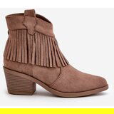 S. BARSKI Women's Cowboy Boots With Zip Eco Suede Brown S.Barski | Eponuda.ba