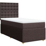 Maison Chic Box spring postelja - Vzmetna postelja z vzmetnico temno rjava 90x200 cm blago SL17415, (21895333) Cene