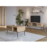 Marckeric TV omarica v hrastovem dekorju v naravni barvi 140x51 cm Ecrin – | Shoptok.si