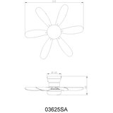 Globo 03625SA-LED prigušiva plafonski ventilator DELORES LED/5W/230V 2700-6500K bež+daljinski upravljač | Eponuda.com