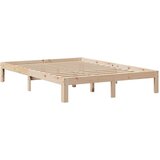 vidaXL Krevet s regalom za knjige bez madraca 120x190 cm od borovine | shoptok.hr