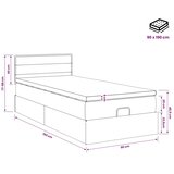  Podesivi krevet s madracem Tamno smeđa 90 x 190 cm Tkanina - Tamno smeđa 90 x 190 cm Dizajn linija | shoptok.hr