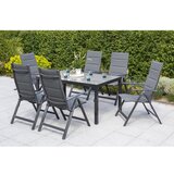 Gardenson Vrtna Garnitura Taviano, 7-Delno, Aluminij, Steklo | Shoptok.si