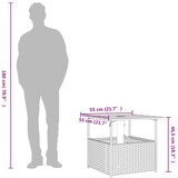  Vrtni stol s rupom za suncobran crni 55x55x46,5 cm poliratan | Eponuda.com