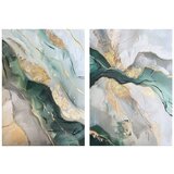 Styler Slike z elementi ročne poslikave v kompletu 2 ks 50x70 cm Aventurine – Cene