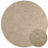 Rug "ZIZUR" Beige Ø 120 cm Juta videz Notranji in zunanji | Shoptok.si