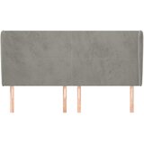  Uzglavlje s ušima svjetlosivo 163x23x118/128 cm obaršunasti | shoptok.hr