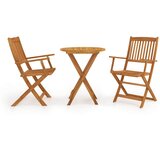  3-dijelni sklopivi bistro set od masivnog bagremovog drva | shoptok.hr