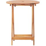  3-dijelni bistro set od tkanine i masivnog drva uzorkom lišća | shoptok.hr