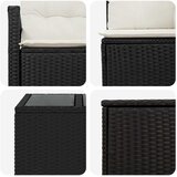  Set sofe 8 kom. Crna i krem-bijela Poli Rattan i čelik | shoptok.hr