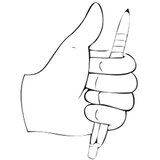 Olovka kemijska gel grip inketti penac ba3601-06ef crna | Shoptok.si