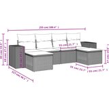  6-dijelni set vrtnih sofa s jastucima bež od poliratana | shoptok.hr
