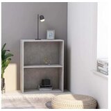 vidaXL Knjižna omara 2-nadstropna siva 60x30x76,5 cm iverna plošča Cene