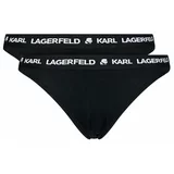 Karl Lagerfeld Set 2 parov klasičnih spodnjih hlačk Logo Set 211W2127 Črna