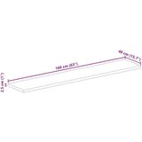vidaXL Stolna ploča 160x40x2,5 cm pravokutna masivno grubo drvo manga | shoptok.hr