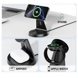 Desktop držač za mobilni telefon magnetic ZJ02 3u1 (wireless punjac za mobilni telefon, slusalice i Apple smart watch) | Eponuda.com