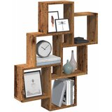  Zidna kockasta polica Staro drvo 78x15x93 cm Konstruirano drvo | shoptok.hr