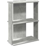 Maison Chic Knjižna omara - Knjižni regal 3-nadstropna beton. siva 60x30x80 cm inž. les, (21724531) Cene