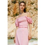 Defacto Slim Fit Square Collar Short Sleeve Short Sleeve Blouse Cijene