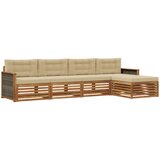 vidaXL Zunanja garnitura za sedenje z blazino 5 pcs Naravna in bež, (5000282427) | Shoptok.si