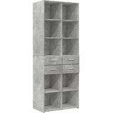 Ormarić za pohranu boja betona 70x42,5x225 cm konstruirano drvo | shoptok.hr