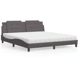  Krevet s madracem Zadar sivi 180 x 200 cm od umjetne kože | shoptok.hr