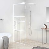 Pregrada za tuš 80 x 195 cm sa staklom ESG bijela | shoptok.hr
