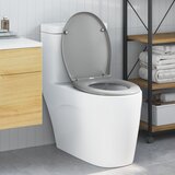 vidaXL Siva Plastika Standard Minimalistični straniščni sedež Ovalni Cene