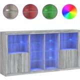  Komoda s LED svjetlima boja sivog hrasta 202x37x100 cm | shoptok.hr