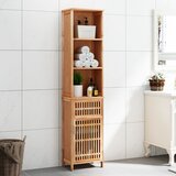 vidaXL Kopalniška omarica 42x29x182 cm trdna orehovina Cene