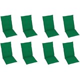  Sklopive stolice s jastucima, 8 kom, masivno tikovino drvo Zelena | shoptok.hr