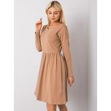 RUE PARIS Dress-RV-SK-5889.41P-camel | Shoptok.si