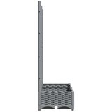 vidaXL Vrtna sadilica s rešetkom svjetlosiva 80x40x121 5 cm PP | shoptok.hr