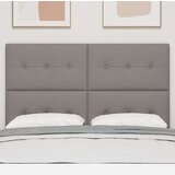  LED glava kreveta S LED lampica Sivo-smeđa 160 cm Poliester | shoptok.hr