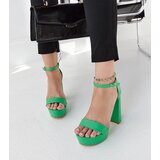 Gemre Green high block heel sandals Sille | Shoptok.si