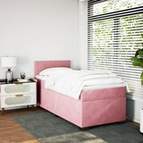 Box spring krevet s madracem ružičasti 90x200 cm baršunasti | shoptok.hr