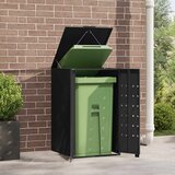  Spremište za jednu kantu za otpad crno 69 x 79 x 117 cm čelično | shoptok.hr