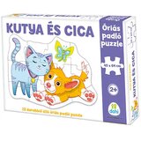 Madžarski proizvajalec Velikanska 12-delna talna sestavljanka Pes in muca Cene