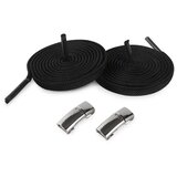 INF elastične vezalke z zaponko 1 par black/silver, (21245803) Cene