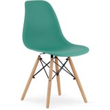 Brandless OSAKA stol zelena / naravne noge x 3, (22030661) | Shoptok.si